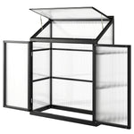 Polycarbonate Greenhouse With Door, Aluminium Walk-in Greenhouse