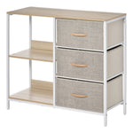 Chest Dresser Tower With 3 Drawers Storage Cabinet Organizer | One Size | Beige