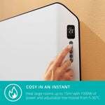 Edge 1000 Smart Convector Heater, 1000w Heating Power, Rooms Up To 15m2 - White