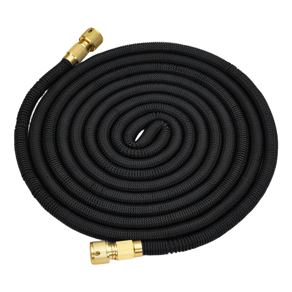 Expandable Garden Hose With Solid Brass Fittings | Small | Black