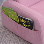2 In 1 Kids Armchair Sofa Bed Fold Out Padded Wood Frame Bedroom | Pink