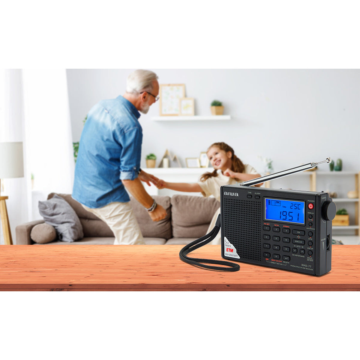 Rmd-77 Portable Multiband Stereo Radio | Black
