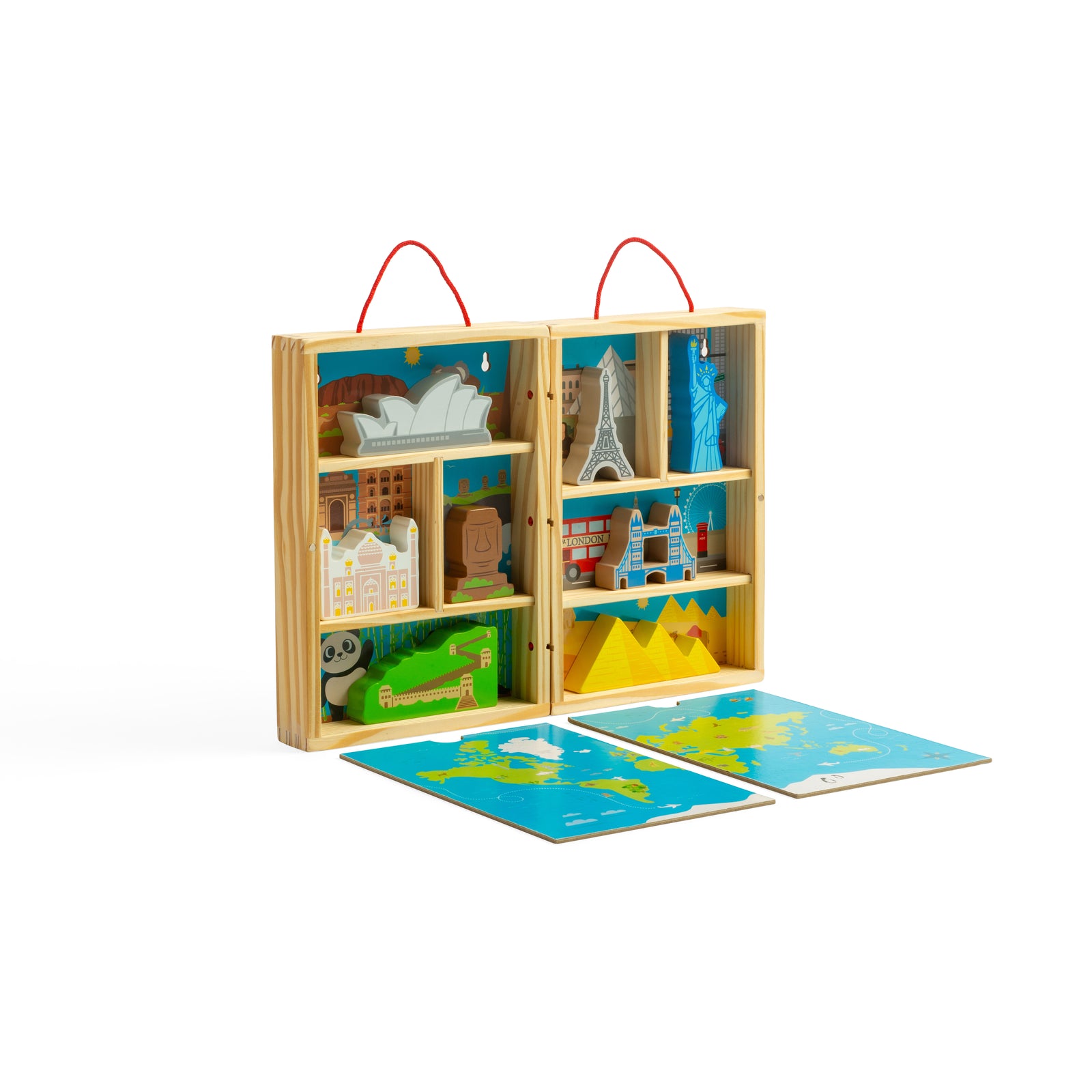 Travel Playbox - 10pc Wooden Playset