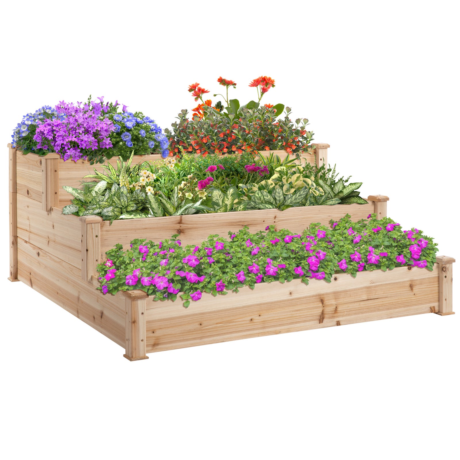 470l Wooden Garden Bed 3-tier Planter Kit