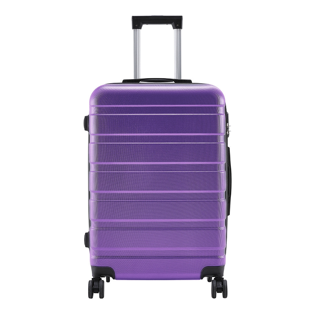 Hardshell Rolling Luggage Trolley Travel Case | Purple