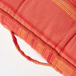 Morocco Striped Cotton Floor Cushion | 40cm x 40cm | Orange