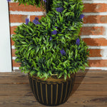 Set Of 2 Decorative Artificial Plants With Lavender And Pot