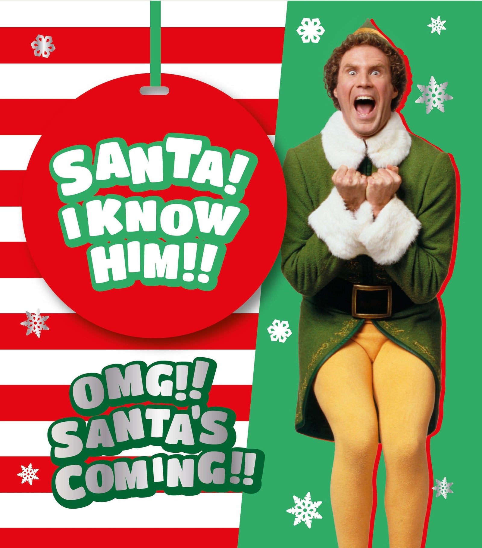 Elf Bauble Attachment Christmas Card Official Product