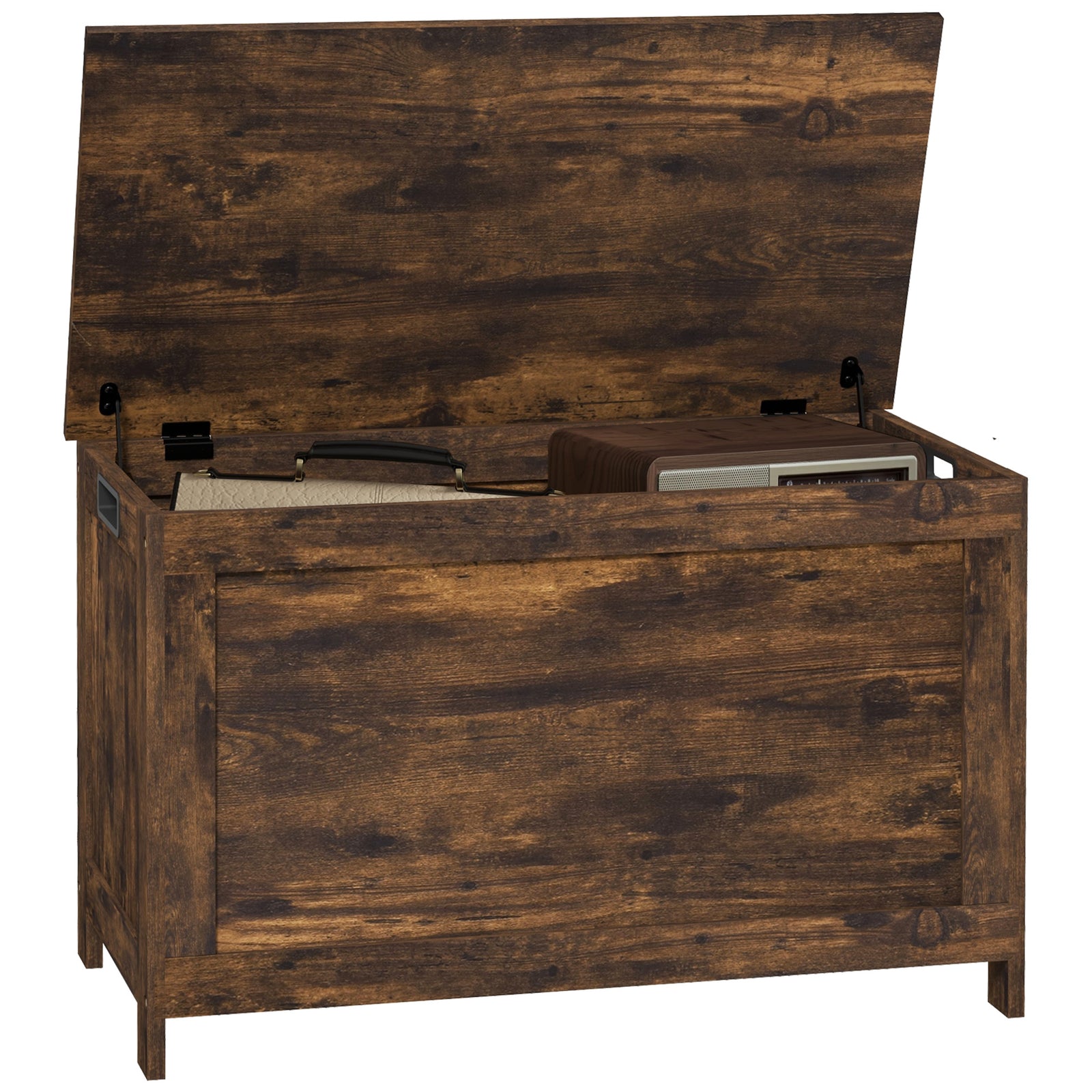 Storage Chest With 2 Safety Hinges, Storage Bench | One Size | Brown