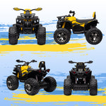 12v Quad Bike Atv With Led Lights, Music, For Boys Girls | Yellow