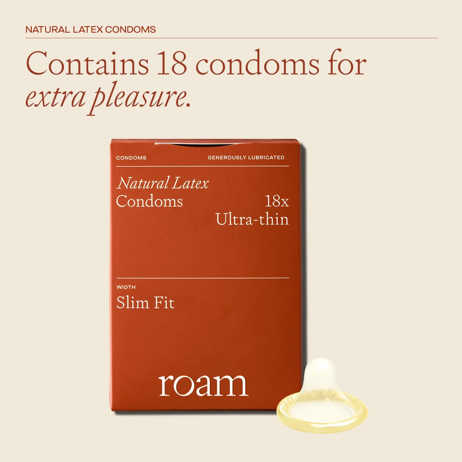 Ultra Thin Condoms For Safer Sex And Contraception Slim Fit, 18pcs