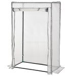 100x50x150cm Greenhouse Pe Cover W/ Roll-up Door | White