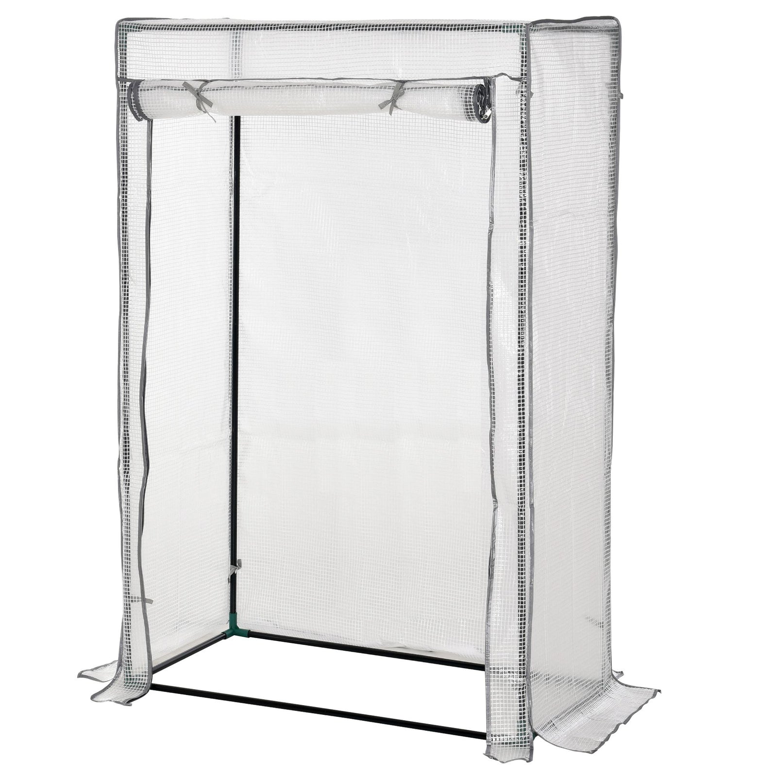 100x50x150cm Greenhouse Pe Cover W/ Roll-up Door | White