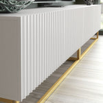 Ripple Duo Tv Unit 200cm - Fluted Design | White