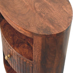 Bordeaux Bedside, 1 Drawer, 2 Open Slot, Brown