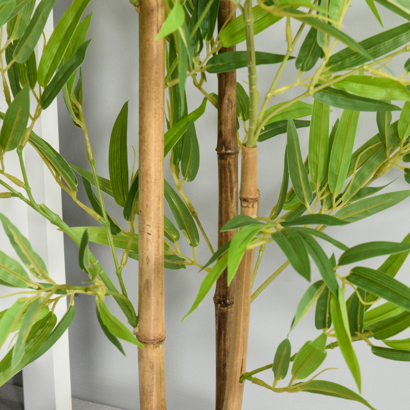 Set Of 2 120cm Artificial Bamboo Trees Plant With Pot