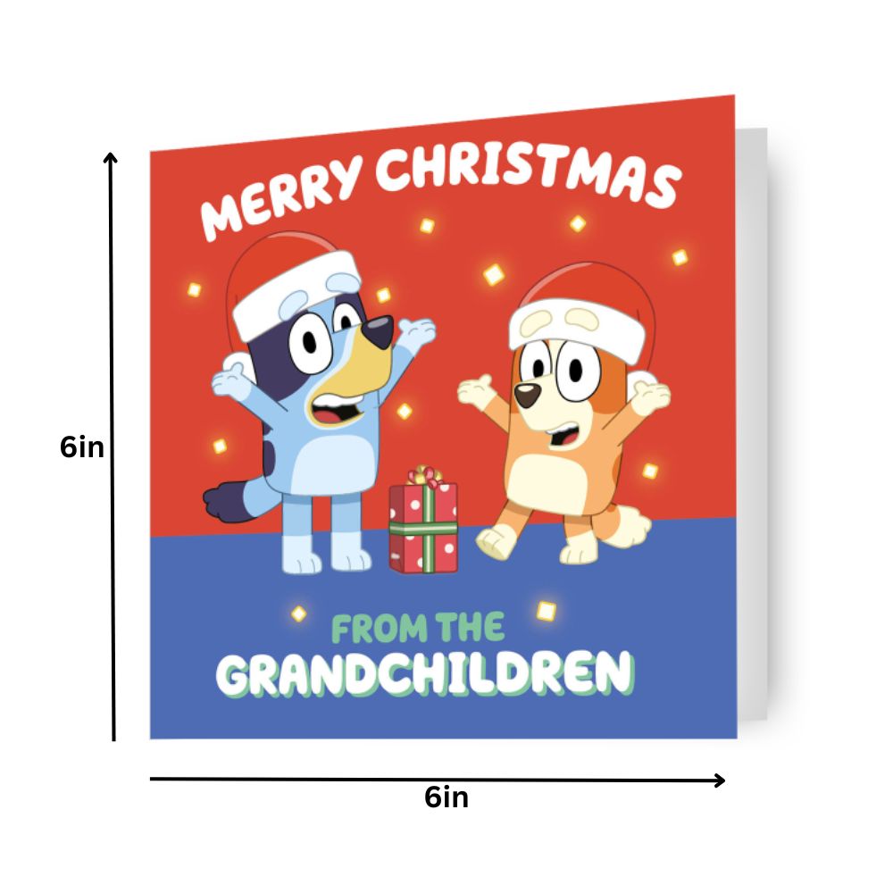 Bluey From The Grandchildren' Grandparents Christmas Card Official Product