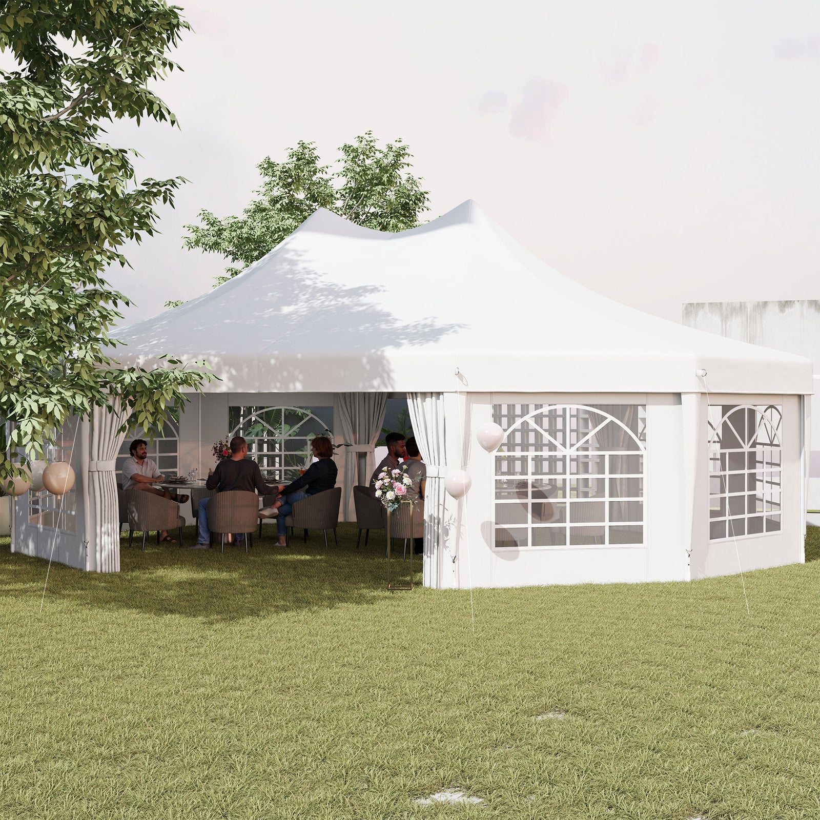 10 Sides Heavy Duty Tent Gazebo Outdoor Party Wedding Event
