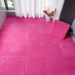 12pcs Interlocking Foam Play Mats For Kids – Soft, 30cm X 30cm Puzzle Floor Tiles | Magenta