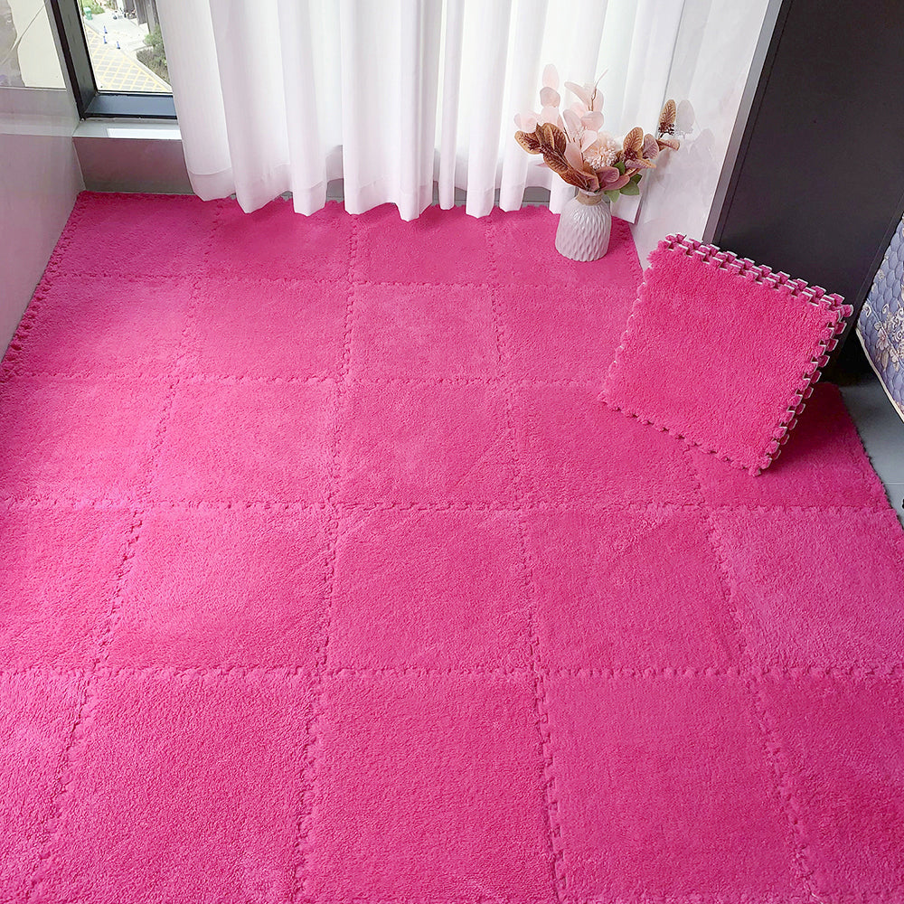 12pcs Interlocking Foam Play Mats For Kids – Soft, 30cm X 30cm Puzzle Floor Tiles | Magenta