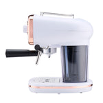 15-bar Retro Espresso Coffee Machine With Steam Wand | White & Copper