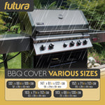 Premium Waterproof Bbq Cover Large Outdoor Barbecue Grills Cover 600d Oxford Fabric Uv Protection, Pvc Lining | 147cm | Black