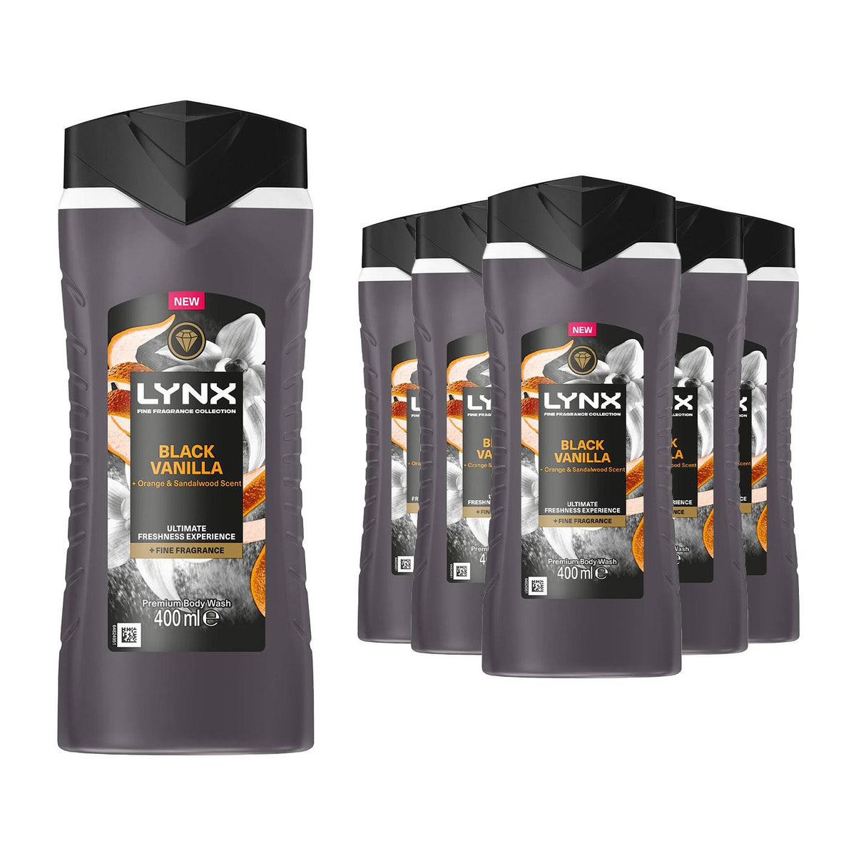 Black Vanilla Body Wash With 12hrs Of Freshness For Men 400ml | Set of 24