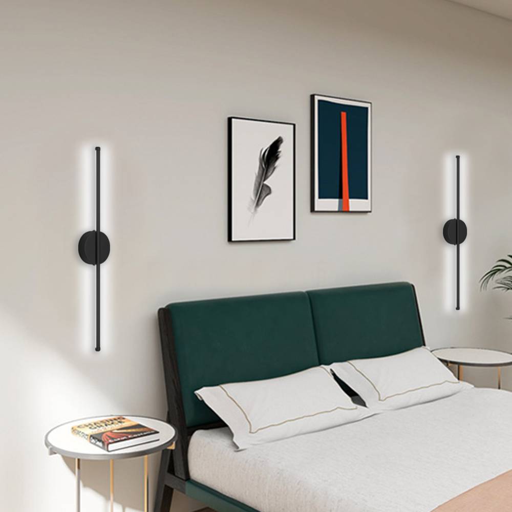 Minimalistic Linear Led Wall Sconce For Living Room Bedroom | White