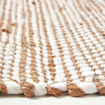 Horizon Neutral Chevron Hemp Chindi Rug | 120cm x 180cm | Natural