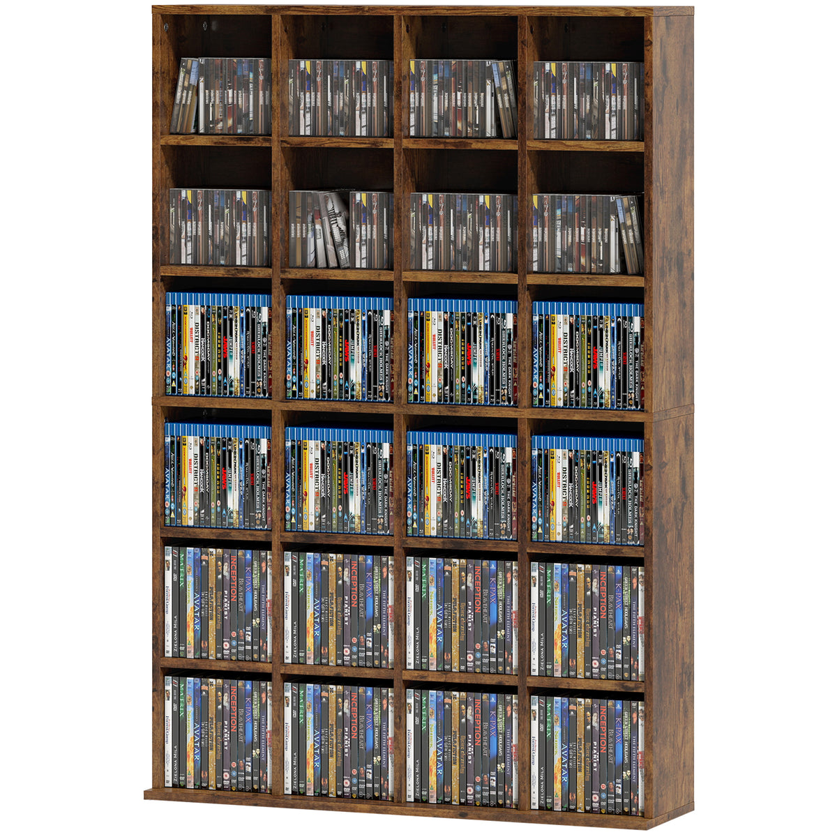 HOMCOM 456 Cd/ 336 Dvd Storage Unit, Media Storage Shelf