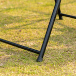 5 Piece Garden Set 4 Folding Chairs W/ Parasol Hole
