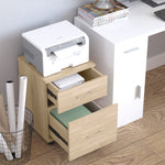 Pedestal Office Mobile Filing Cabinet 2 Drawer | One Size | Brown