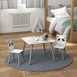 Kids Table And Chair Set, Toddler Table With 2 Chairs, Grey