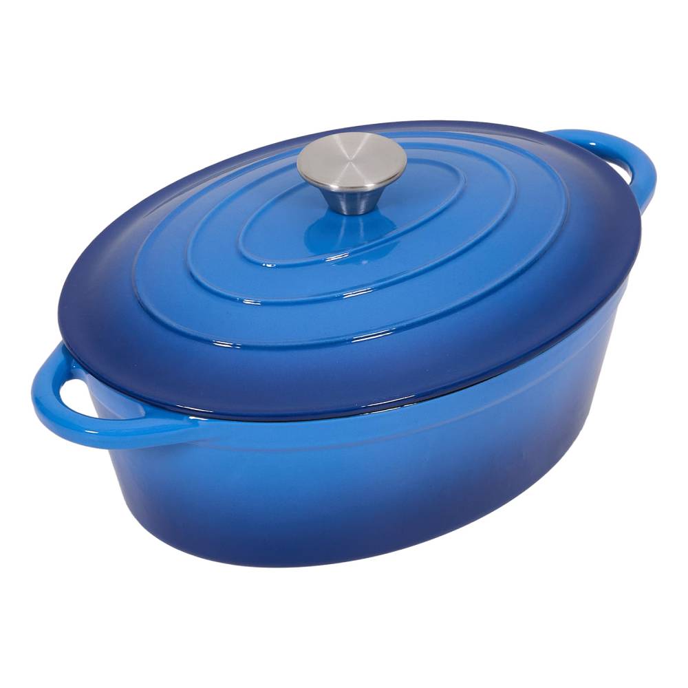 4.6l Enamelled Cast Iron Dutch Oven Pot For Bread Baking | Blue