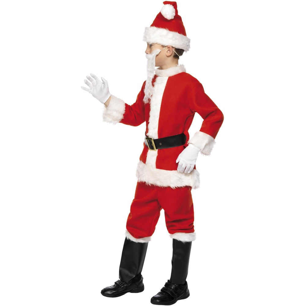 Deluxe Santa Costume & Beard, Child | Small