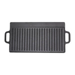 Living and Home 50cm W X 23cm W Non-stick Cast-iron Reversible Griddle Pan