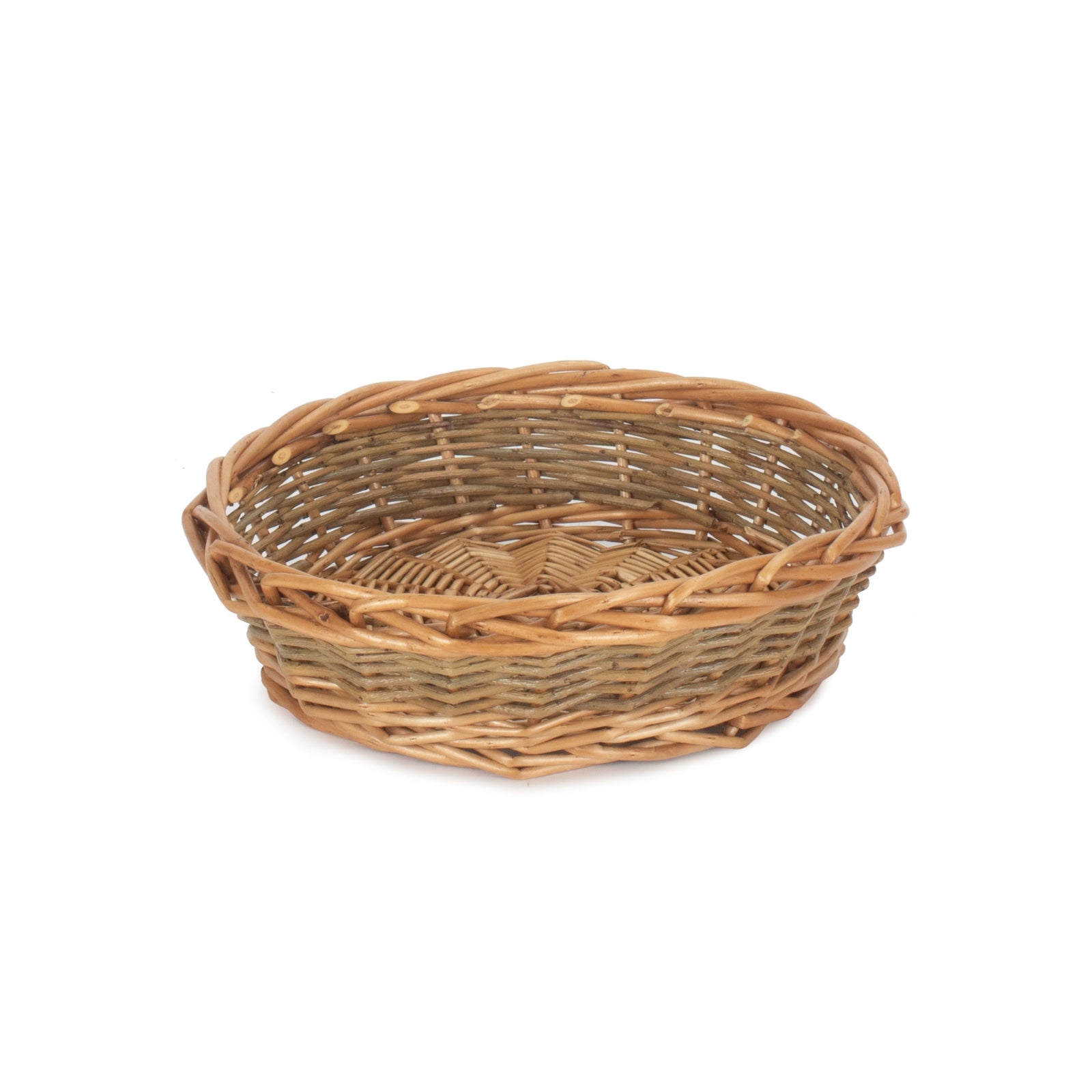 Wicker Unpeeled Willow Round Tray | Large | Brown