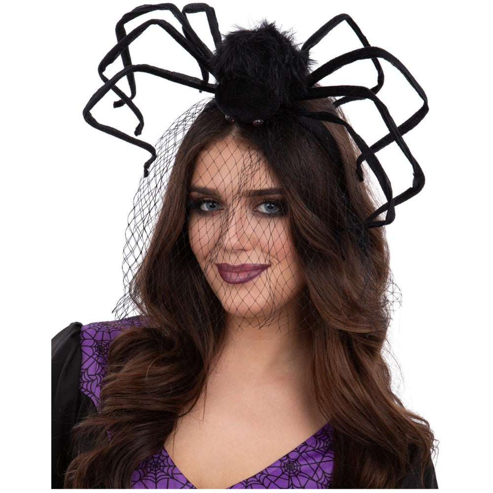 Adults Black Spider Headband