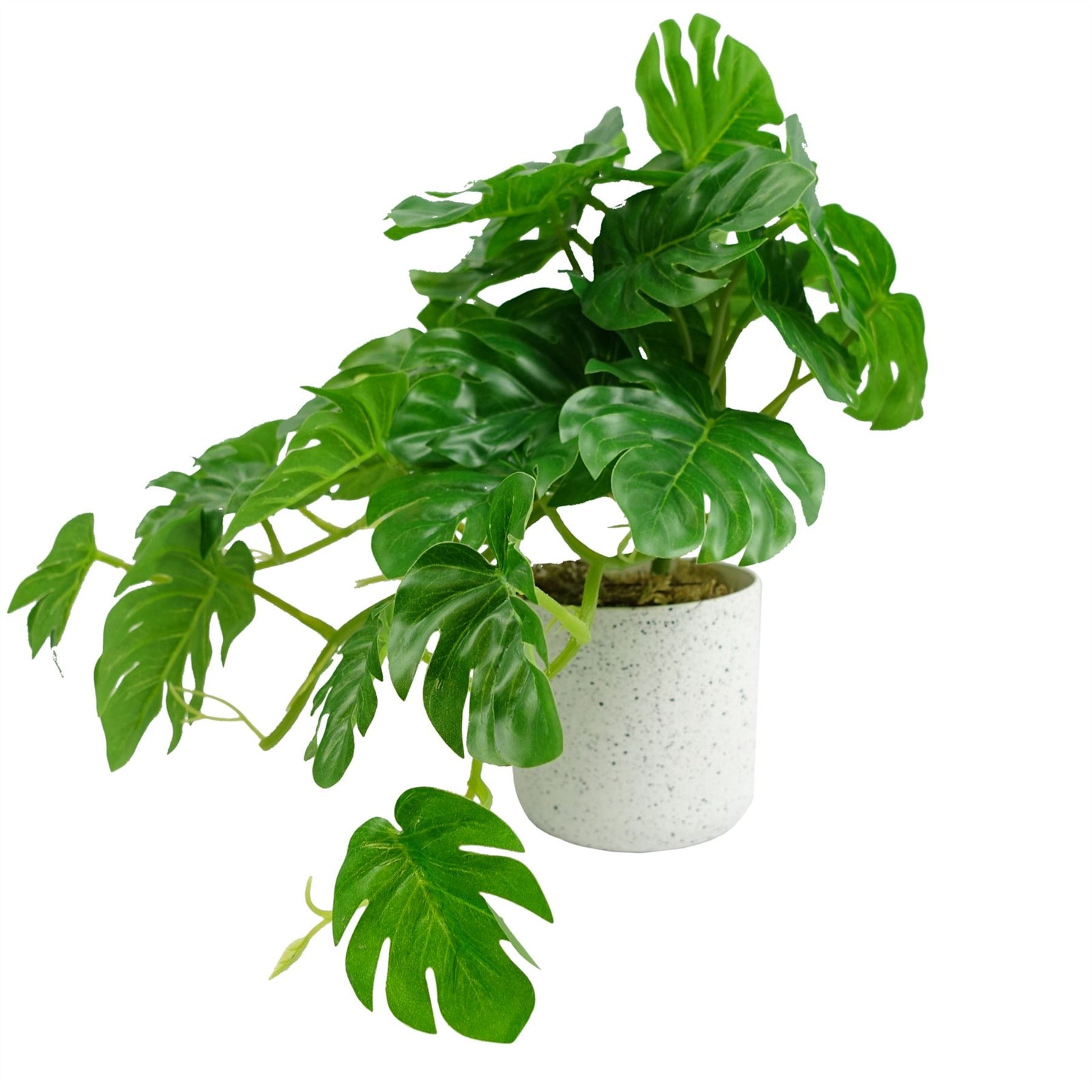 30cm Artificial Green Potted Monstera Garland
