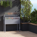 Raised Garden Bed 2-in-1 Wood Cold Frame | Gray