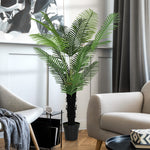 Artificial Areca Palm Tree With Pe Leaves And Flocked Soil | 175cm | Green