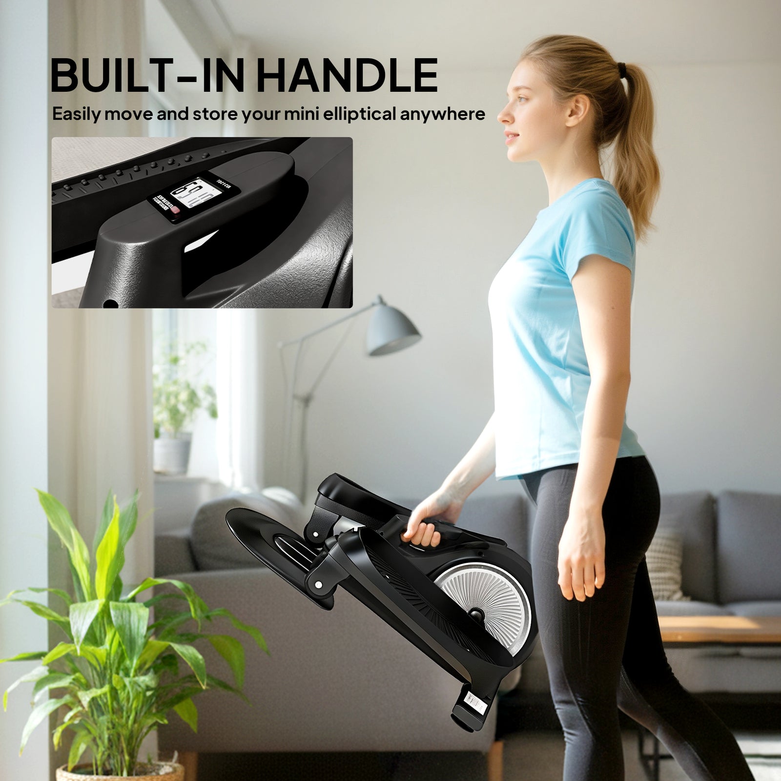SPORTNOW Under Desk Elliptical Machine, Pedal Exerciser