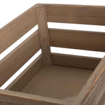 Oak Effect Slatted Wooden Storage Crate | Medium | Brown