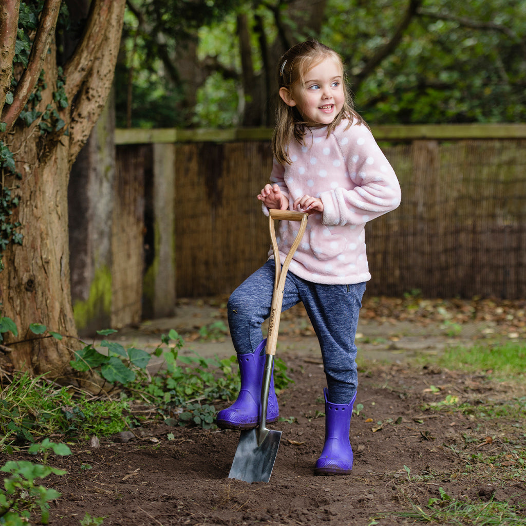 Kids Digging Spade Stainless Steel Head & Ash Handle | Small