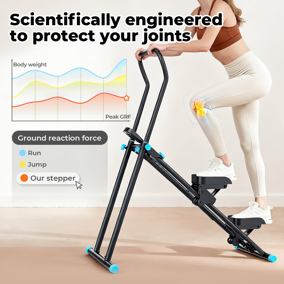 Centra Foldable Vertical Climber Exercise Machine Full Body Cardio Fitness