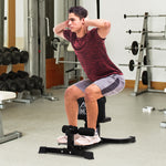 HOMCOM Squat Bench Trainer, Sit Up Machine, Black