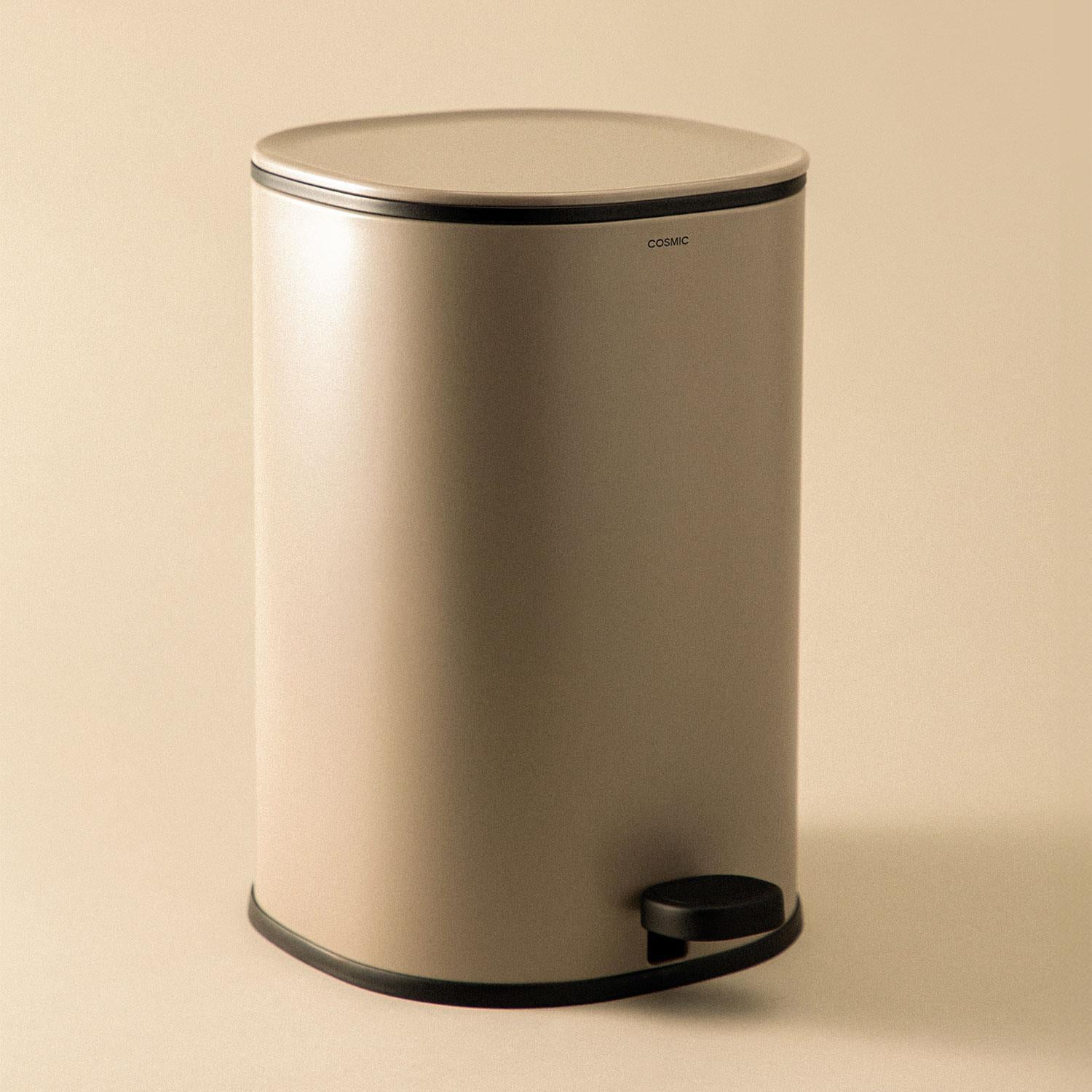 Bathroom Bin 5l, Pedal, Soft-close, Bucket, Essentials Collection | Sand