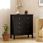 HOMCOM Modern Chest Of Drawers, 5 Drawer Unit Storage Chest For Bedroom, Black