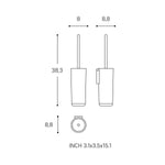 Toilet Brush, Screw-in Or Self-adhesive, Matt Black, Next Collection