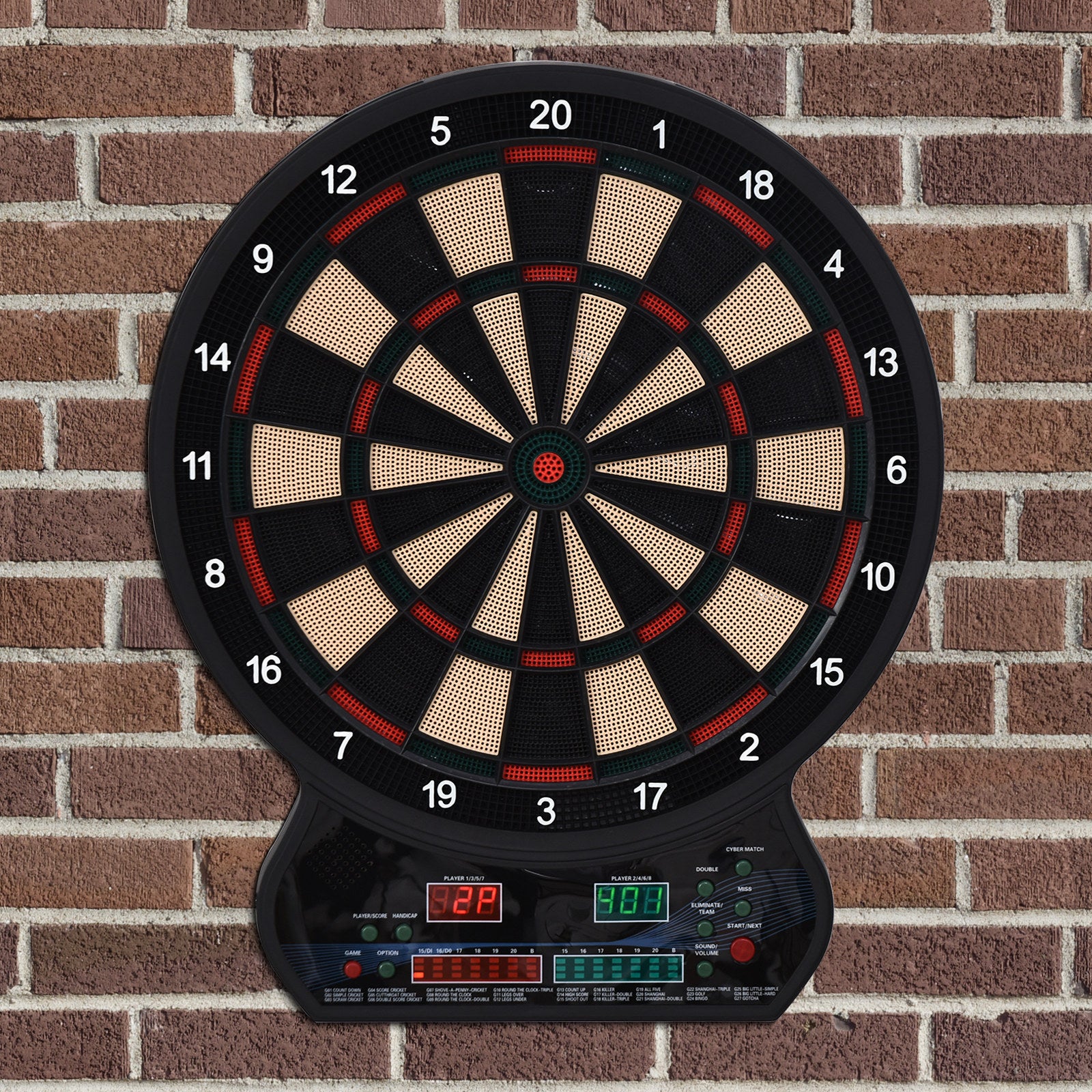 Electronic Dartboard Led 27 Games, 12 Soft Darts